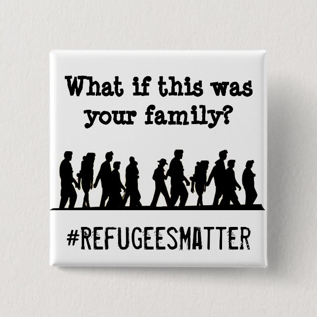 What if this was your Family? #Refugees Matter Button (Front)