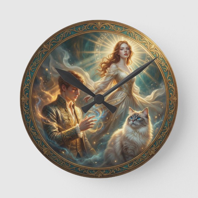 What If Your Pet Was Human?  Round Clock (Front)