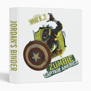 What If…?   Zombie Captain America Tearing Thru 3 Ring Binder