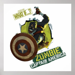 What If…?   Zombie Captain America Tearing Thru Poster