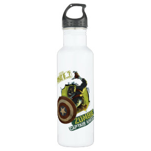 What If…?   Zombie Captain America Tearing Thru Stainless Steel Water Bottle