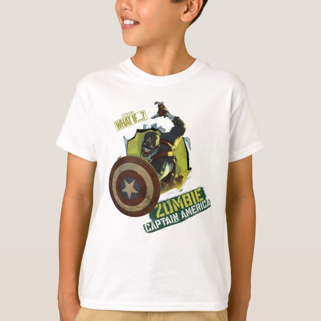 What If…? | Zombie Captain America Tearing Thru T-Shirt (Front)