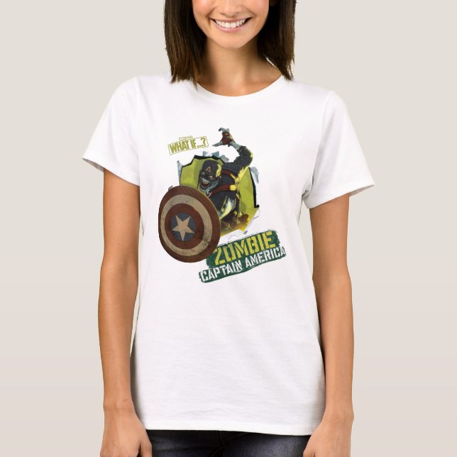 What If…? | Zombie Captain America Tearing Thru T-Shirt (Front)