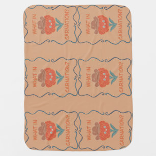 What in Carnation Funny Cowboy Flower Baby Blanket