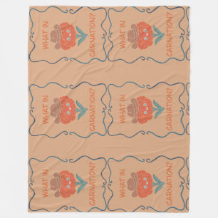 What in Carnation Funny Cowboy Flower Fleece Blanket