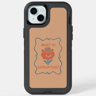 What in Carnation Funny Cowboy Flower iPhone 15 Plus Case