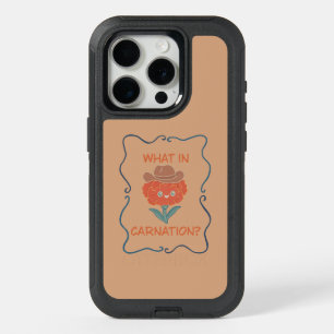 What in Carnation Funny Cowboy Flower iPhone 15 Pro Case