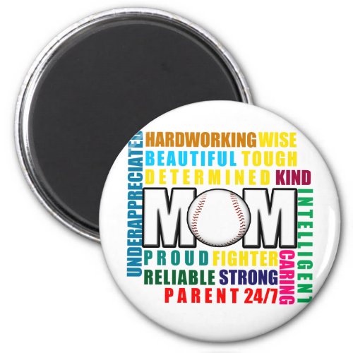 What is a Baseball Mom copypng Magnet