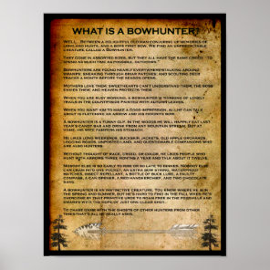 WHAT IS A BOWHUNTER POSTER