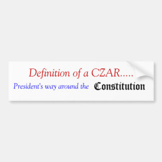 What is a CZAR Bumper Sticker