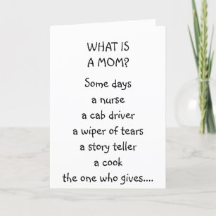 WHAT IS A MOM - MOM'S BIRTHDAY CARD