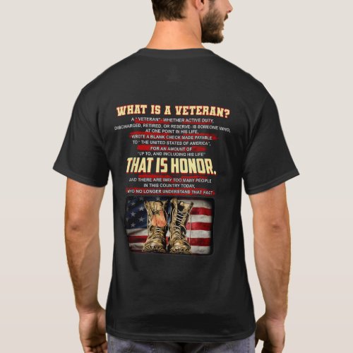 What Is A Veteran That Is Honor Veteran Definition T_Shirt