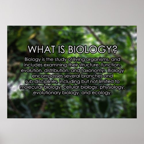 What is Biology Poster