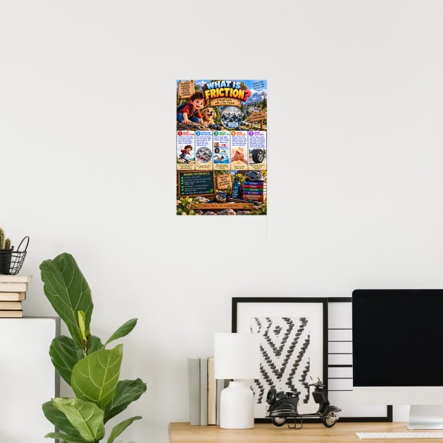 What Is Friction Infographic Poster (Home Office)