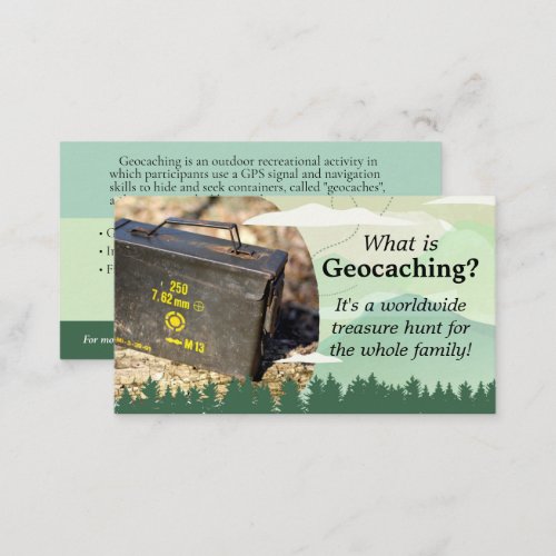 What Is Geocaching Info Trail Card For Muggles