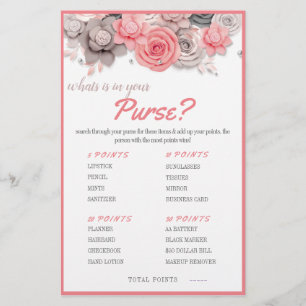What is in your Purse? Game Card Flyer