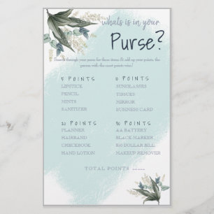 What is in your Purse? Game Card Flyer