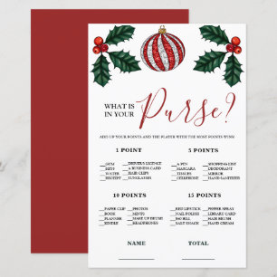 What is in your Purse Winter Bridal Game