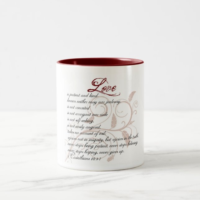"What is Love?" Mug2 Two-Tone Coffee Mug (Center)