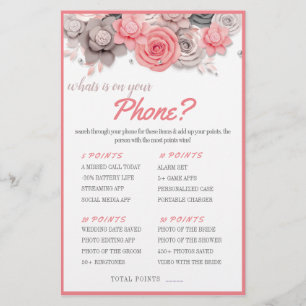 What is on your Phone? Game Card Flyer