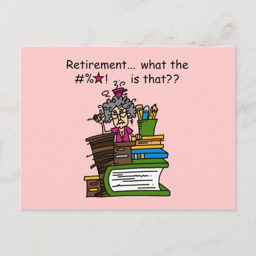 What is Retirement Humor Postcard