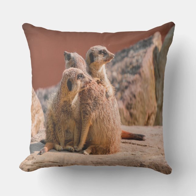 What Is That Meerkats Throw Pillow (Front)
