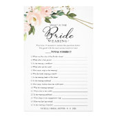 What Is The Bride Wearing Game Pink Blush Flyer (Front)