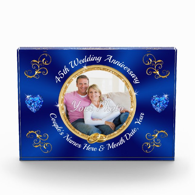 What is the Gift for 45th Wedding Anniversary? (Front)