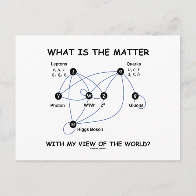 What Is The Matter With My View Of The World? Postcard (Front)