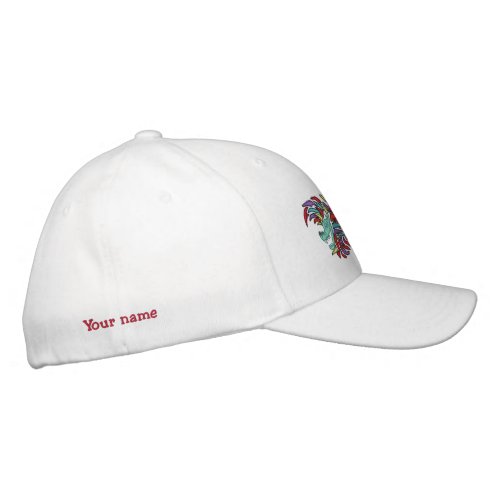 What is the score embroidered baseball cap