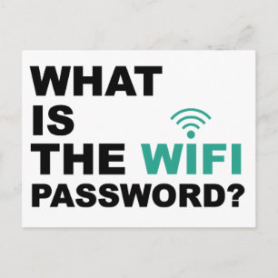 What is the WIFI Password Funny Postcard