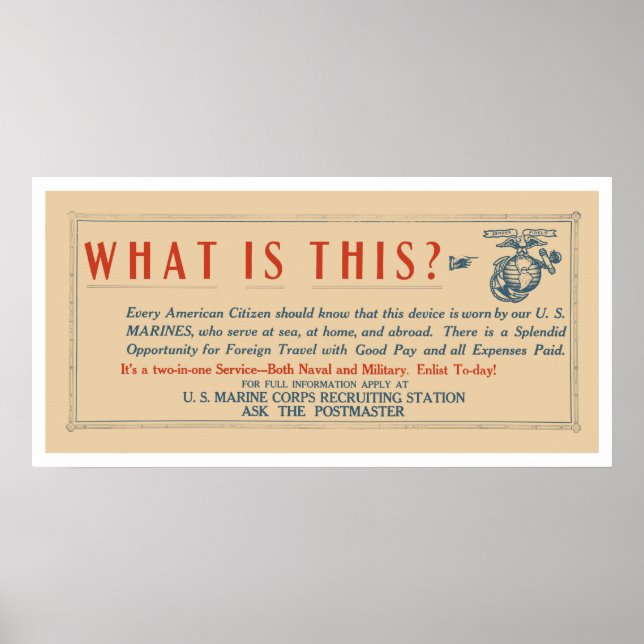 What Is This-US Marines Poster (Front)