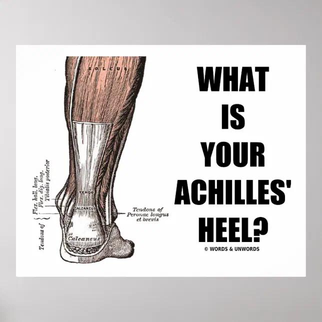 What Is Your Achilles' Heel? (Heel Anatomy) Poster | Zazzle