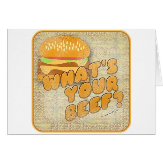 What Is Your Beef Funny Burger Cards (Front Horizontal)