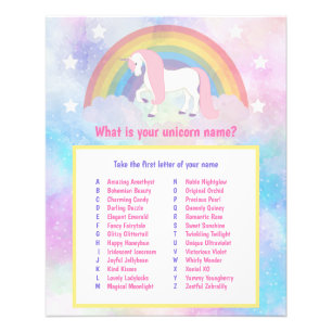 What is Your Unicorn Name Game Photo Print