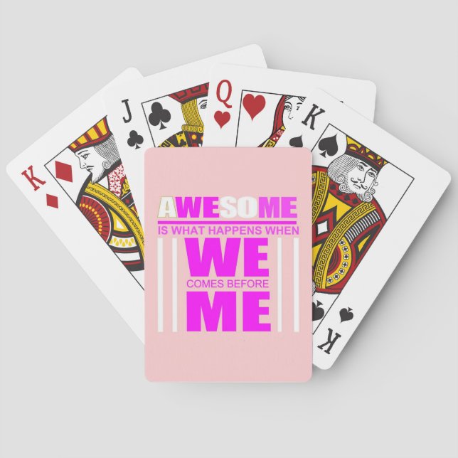 What it takes to be awesome poker cards (Back)