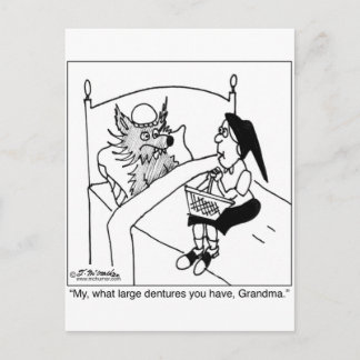 What Large Dentures You Have Postcard