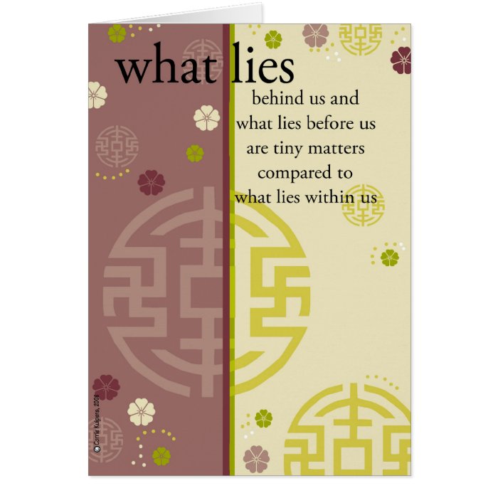 What Lies Behind Us Greeting Cards