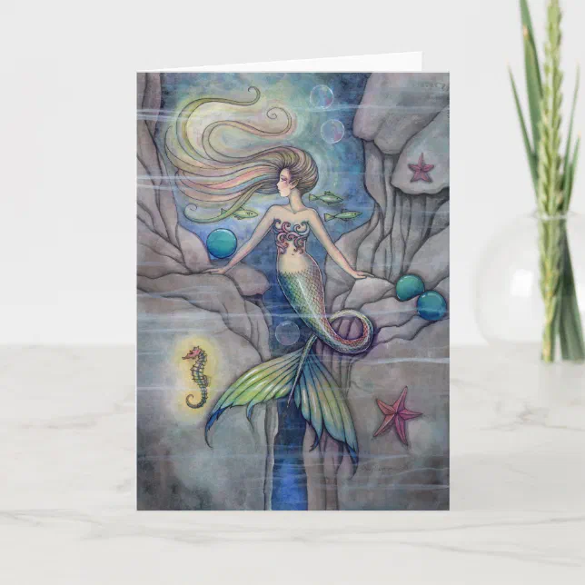 What Lies Beneath Lovely Mermaid Card | Zazzle