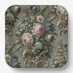 What Lies Beneath the Bloom – Gothic Victorian Paper Plates