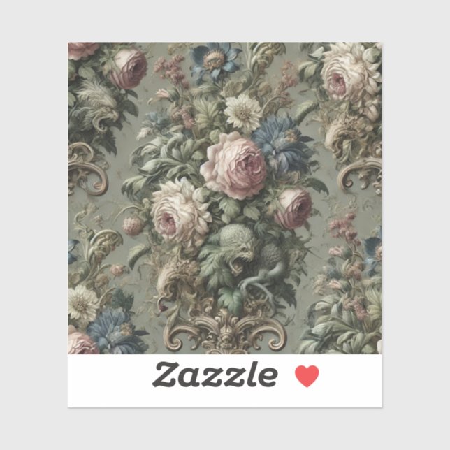 What Lies Beneath the Bloom – Gothic Victorian Sticker (Sheet)