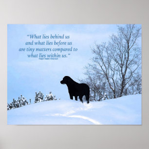 What Lies Within Us- Motivational Quote- Black Lab Poster