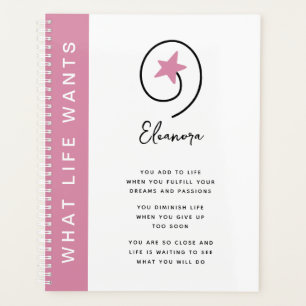 What Life Wants Pink Motivational Quote Planner