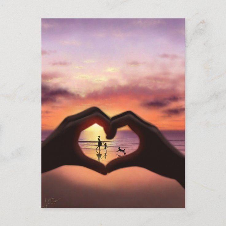 What love means to me postcard zazzle