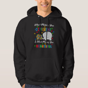 What Makes You Different Autism Child Elephant Mom Hoodie