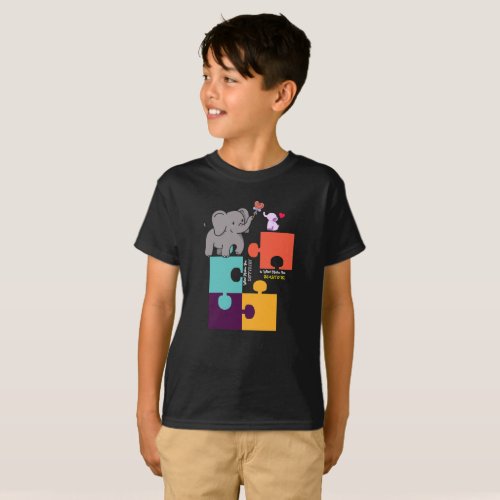 What Makes You Different Autism Child Elephant Mom T_Shirt