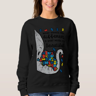What Makes You Different Beautiful Elephant Autism Sweatshirt