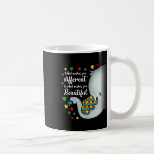 What Makes You Different Elephant Autism Mom Boys Coffee Mug