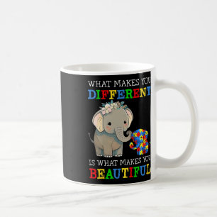 What Makes You Different Elephant Mom Autism Aware Coffee Mug