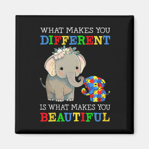 What Makes You Different Elephant Mom Autism Aware Magnet